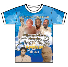 Load image into Gallery viewer, "Alexander Family Affair" Custom Designed Family Reunion 3D shirt