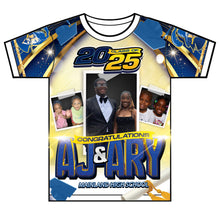 Load image into Gallery viewer, “Ary & AJ” Custom Designed Graduation shirt