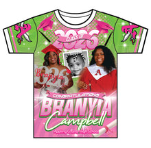 Load image into Gallery viewer, “Branyia” Custom Designed 3D Graduation shirt