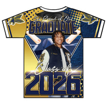 Load image into Gallery viewer, “Abrams” Custom Designed 3D Graduation shirt