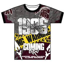 Load image into Gallery viewer, "Coffee High 96 Homecoming (Black)" Custom Designed Class Reunion 3D shirt