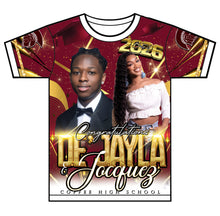 Load image into Gallery viewer, “De'Jayla & Jocquez” Custom Designed 3D Graduation shirt
