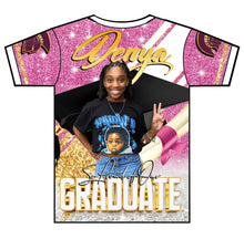 Load image into Gallery viewer, “Denya” Custom Designed 3D Graduation shirt