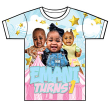 Load image into Gallery viewer, "Emani 1st" Custom Designed Birthday 3D shirt