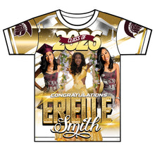 Load image into Gallery viewer, “Erielle” Custom Designed 3D Graduation shirt