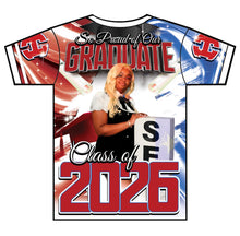 Load image into Gallery viewer, “A’nijaza” Custom Designed 3D Graduation shirt