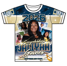 Load image into Gallery viewer, “Jaliyah” Custom Designed 3D Graduation shirt