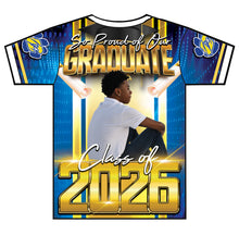 Load image into Gallery viewer, “Jaterious” Custom Designed 3D Graduation shirt