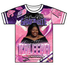 Load image into Gallery viewer, “Kaleeah” Custom Designed 3D Graduation shirt