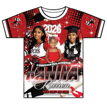 Load image into Gallery viewer, “K Barron” Custom Designed 3D Graduation shirt