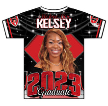 Load image into Gallery viewer, "Kelsey's Red Carpet" Custom Designed Graduation 3D shirt