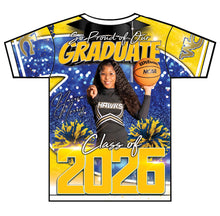 Load image into Gallery viewer, “Nairiah” Custom Designed 3D Graduation shirt