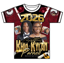 Load image into Gallery viewer, “Parnell Twins” Custom Designed 3D Graduation shirt