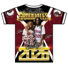Load image into Gallery viewer, “Parnell Twins” Custom Designed 3D Graduation shirt