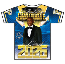 Load image into Gallery viewer, “Ty'ke” Custom Designed 3D Graduation shirt