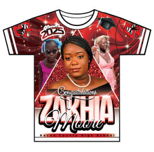 Load image into Gallery viewer, “Zakhia” Custom Designed Graduation shirt
