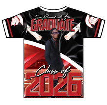 Load image into Gallery viewer, “Zayvion” Custom Designed 3D Graduation shirt