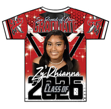 Load image into Gallery viewer, “Zy'Rhianna” Custom Designed 3D Graduation shirt