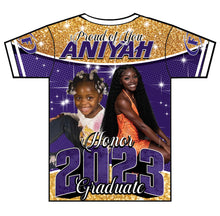 Load image into Gallery viewer, "Aniyah Hall" Custom Designed Graduation 3D shirt