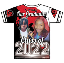 Load image into Gallery viewer, "Rick'Mishia & Brandon" Custom Designed Graduation 3D shirt