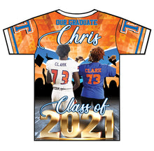 Load image into Gallery viewer, "Chris Clark" Custom Designed Graduation 3D shirt