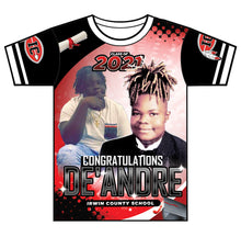 Load image into Gallery viewer, "De'Andre" Custom Designed Graduation 3D shirt