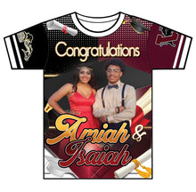 Load image into Gallery viewer, "2 Schools" Custom Designed Graduation 3D shirt