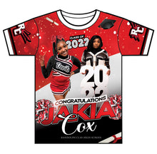 Load image into Gallery viewer, "Jakia Cox" Custom Designed Graduation 3D shirt