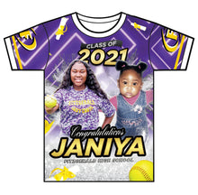 Load image into Gallery viewer, "Janiya" Custom Designed Graduation 3D shirt