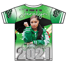 Load image into Gallery viewer, "Jeralyn" Custom Designed Graduation 3D shirt
