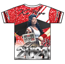 Load image into Gallery viewer, "Ke'Mora" Custom Designed Graduation 3D shirt