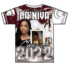 Load image into Gallery viewer, "La'Niya" Custom Designed Graduation 3D shirt