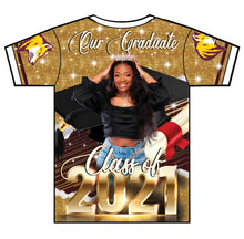 Load image into Gallery viewer, "Annesha" Custom Designed Graduation 3D shirt