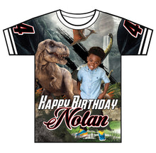 Load image into Gallery viewer, "Jurassic Park" Custom Designed Birthday 3D shirt