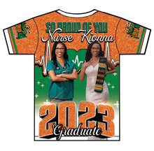 Load image into Gallery viewer, "Nurse Kionna" Custom Designed Graduation 3D shirt