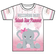 Load image into Gallery viewer, "Pink Elephants" Custom Designed Baby Shower 3D shirt