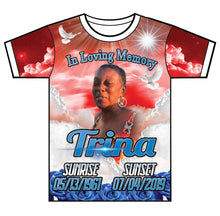 Load image into Gallery viewer, "Float On" Custom Designed Memorial 3D shirt