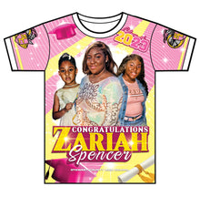 Load image into Gallery viewer, "Zariah" Custom Designed Graduation 3D shirt