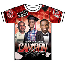 Load image into Gallery viewer, "Cam'Ron Moye" Custom Designed Graduation 3D shirt