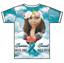 Load image into Gallery viewer, "Ribbon in the Skies" Custom Designed Memorial 3D shirt