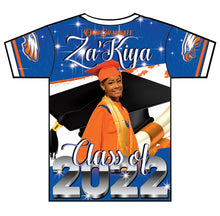 Load image into Gallery viewer, "Za'kiya" Custom Designed Graduation 3D shirt