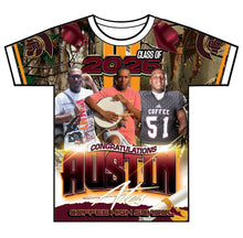 Load image into Gallery viewer, “Austin” Custom Designed 3D Graduation shirt

