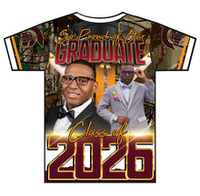 Load image into Gallery viewer, “Austin” Custom Designed 3D Graduation shirt
