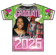 Load image into Gallery viewer, “Branyia” Custom Designed 3D Graduation shirt
