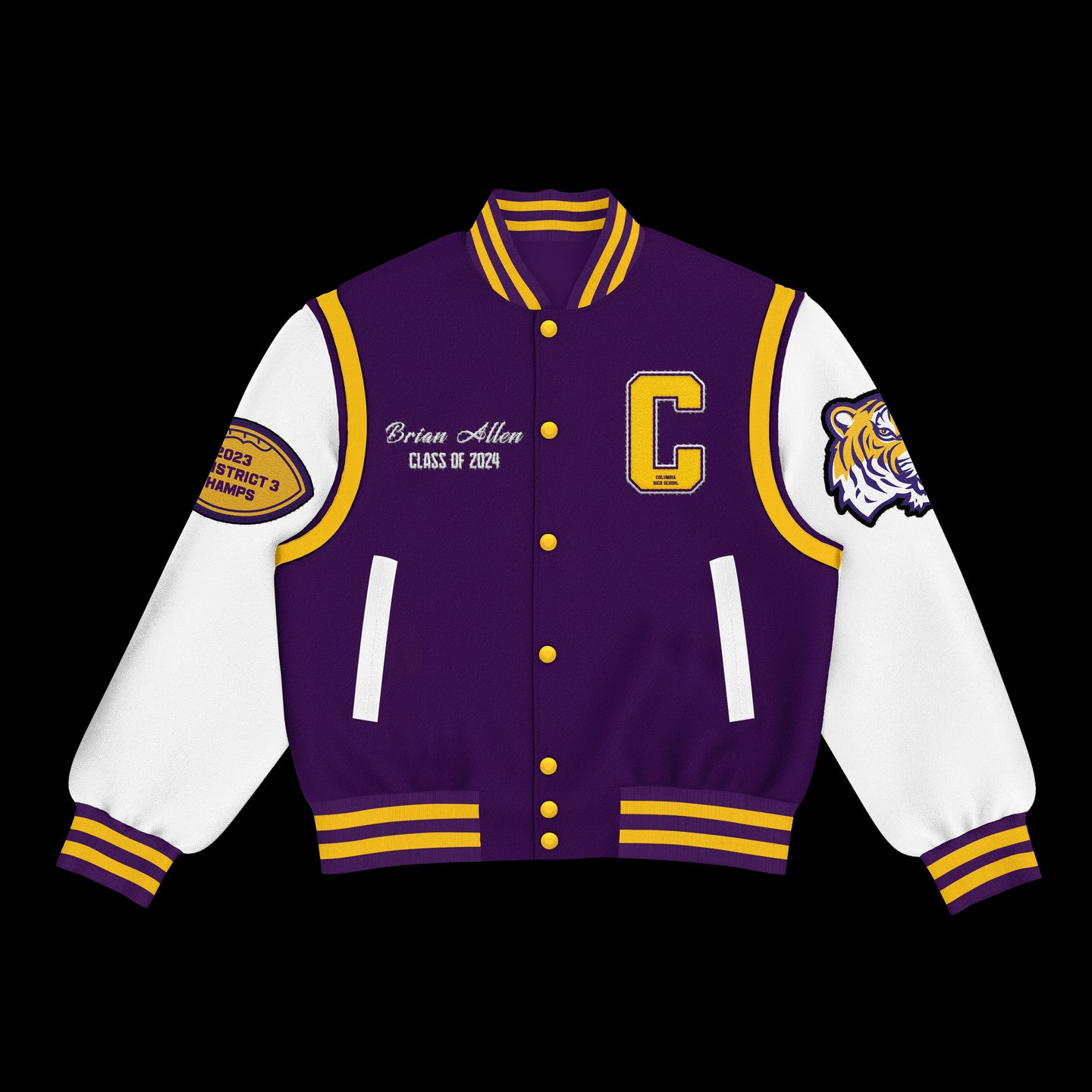 Custom Varsity Real Leather Sleeve Letterman Jacket