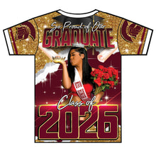 Load image into Gallery viewer, “Danysia” Custom Designed 3D Graduation shirt
