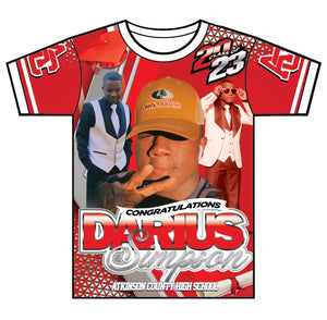 "Darius" Custom Designed Graduation 3D shirt