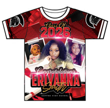 Load image into Gallery viewer, “Eriyanna” Custom Designed 3D Graduation shirt
