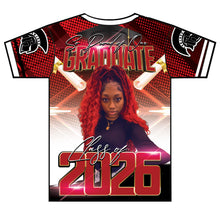 Load image into Gallery viewer, “Eriyanna” Custom Designed 3D Graduation shirt
