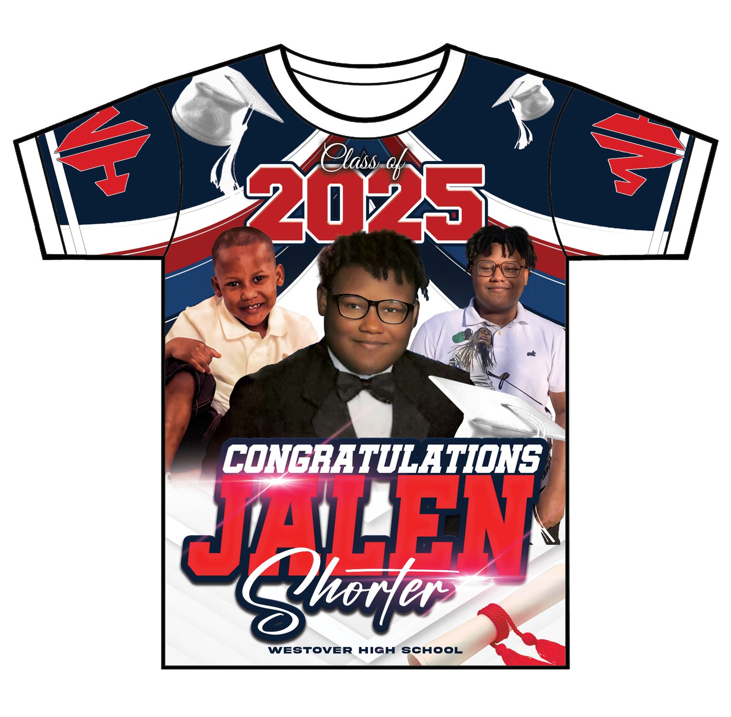 “Jalen” Custom Designed Graduation shirt